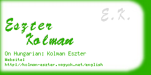 eszter kolman business card